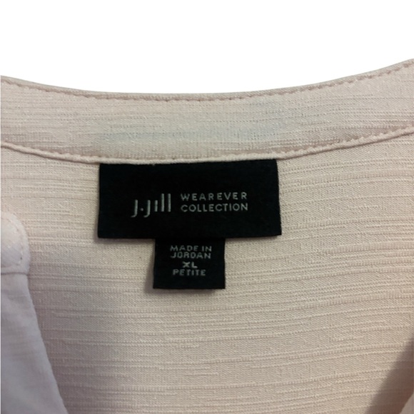 J. Hill Wearever Collection Shirt Sz XL Petite Short Sleeve Rayon Blend Stretch - Picture 2 of 5